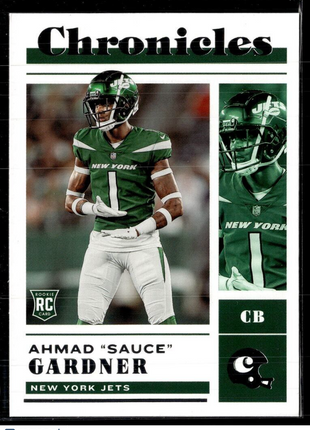 2022 CHRONICLES ROOKIE AHMAD SAUCE GARDNER JETS
