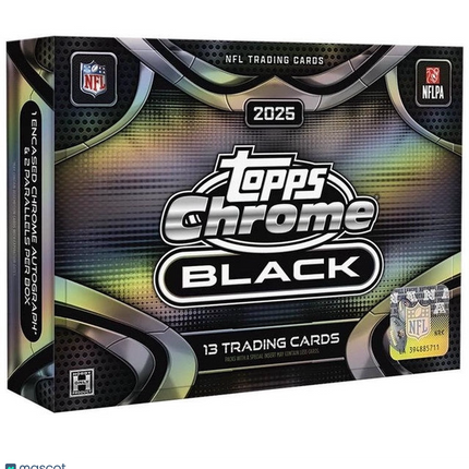 NFL 2025 Topps Chrome Black Football Hobby Box