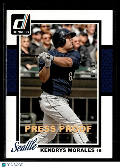 2014 DONRUSS GOLD PRESS PROOF /99 KENDRYS MORALES MARINERS