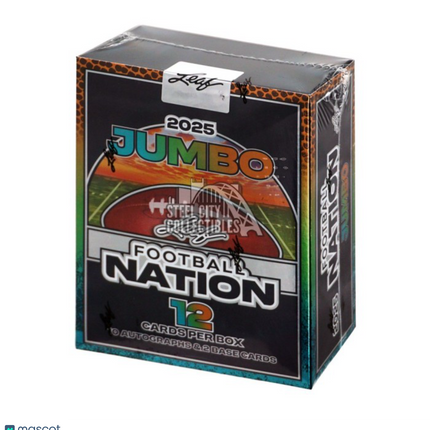 NFL 2025 Leaf Football Nation Hobby Jumbo Box