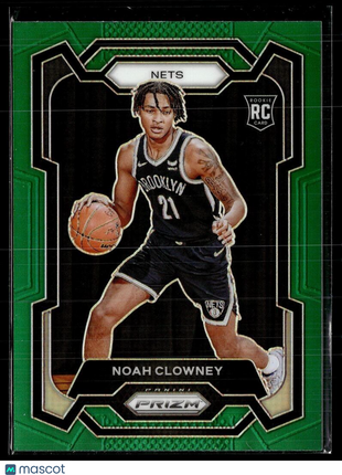 2023-24 PRIZM GREEN ROOKIE 165 Noah Clowney RC Brooklyn Nets