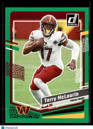2023 DONRUSS GREEN PRESS PROOF 300 Terry McLaurin - Washington Commanders