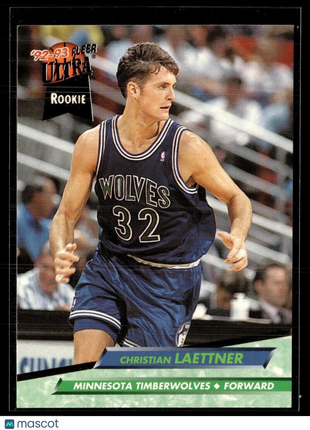 1992-93 FLEER ULTRA ROOKIE CHRISTIAN LAETTNER TWOLVES