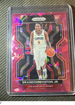 2021-22 Panini Prizm Brandon Boston Jr Pink Ice Prizm Rookie RC #330 Clippers