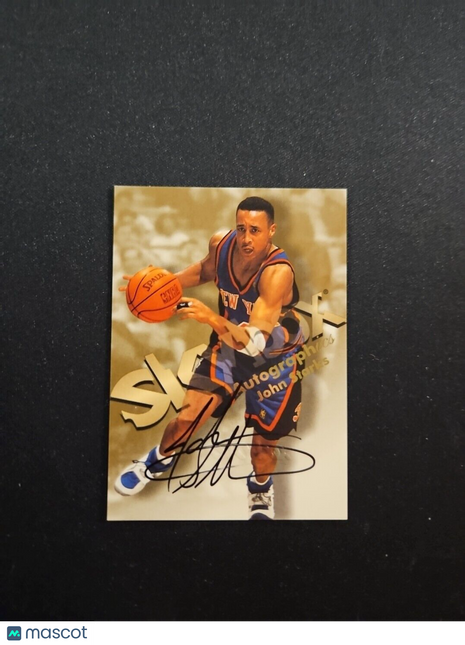 1998 John Starks Skybox Autographics Auto Knicks