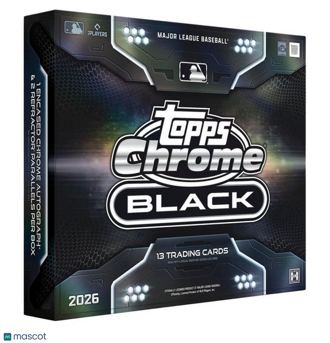 MLB 2026 Topps Chrome Black Baseball Hobby Box