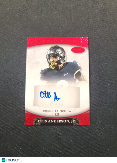 2021 Otis Anderson Jr Sage Aspire Rc Rookie Auto #3