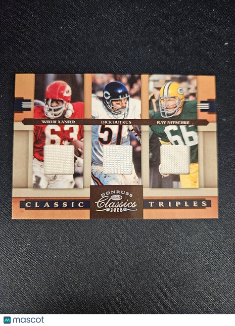 2008 Dick Butkus Ray Nitschke Willie Lanier Classic Triples Jersey /250