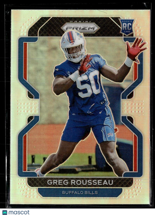 2021 PRIZM SILVER ROOKIE GREG ROUSSEAU BILLS