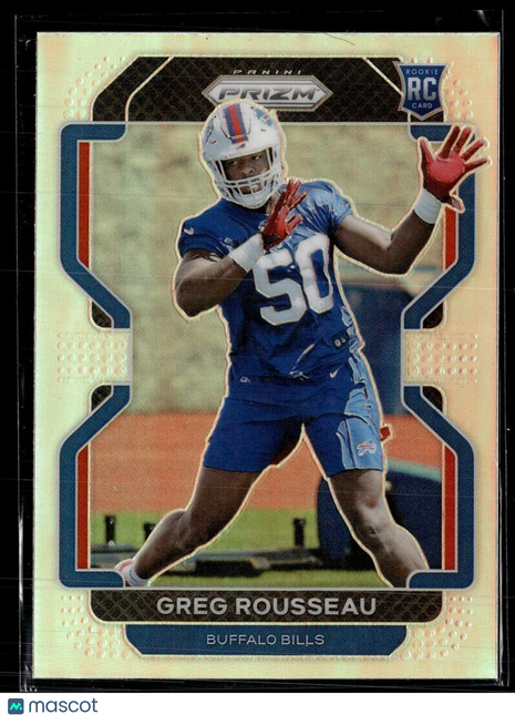 2021 PRIZM SILVER ROOKIE GREG ROUSSEAU BILLS
