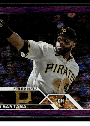 2023 TOPPS PURPLE FOIL /799 CARLOS SANTANA PIRATES