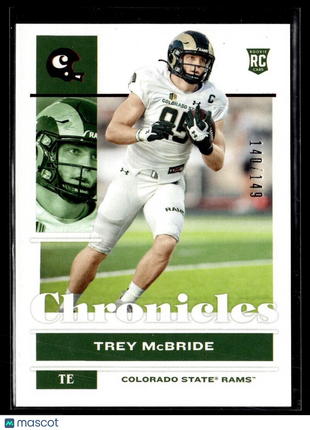 2022 CHRONICLES DRAFT RED ROOKIE /149 TREY MCBRIDE COLO ST