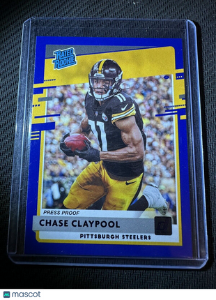 CHASE CLAYPOOL RATED ROOKIE BLUE PRESS PROOF #327 SP 2020 DONRUSS