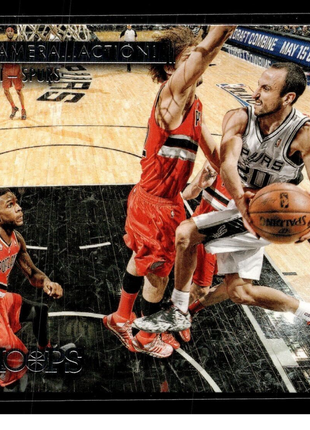 2014-15 NBA HOOPS LIGHTS CAMERA ACTION MANU GINOBILI SPURS