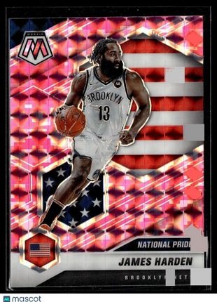 2020-21 MOSAIC PINK CAMO NATIONAL PRIDE 256 James Harden - Brooklyn Nets