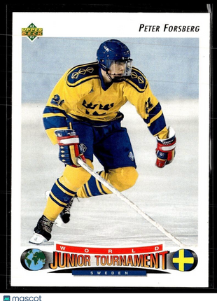 1993-94 UPPER DECK WORLD JUNIOR TOURNAMENT PETER FORSBERG SWEDEN