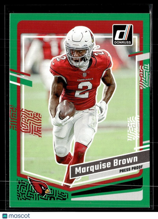 2023 DONRUSS GREEN PRESS PROOF 4 Marquise Brown - Arizona Cardinals