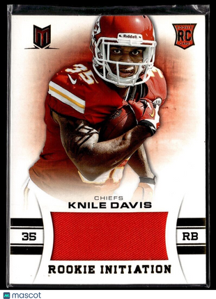 2013 MOMENTUM GOLD ROOKIE INITIATION /399 JERSEY RELIC KNILE DAVIS CHIEFS