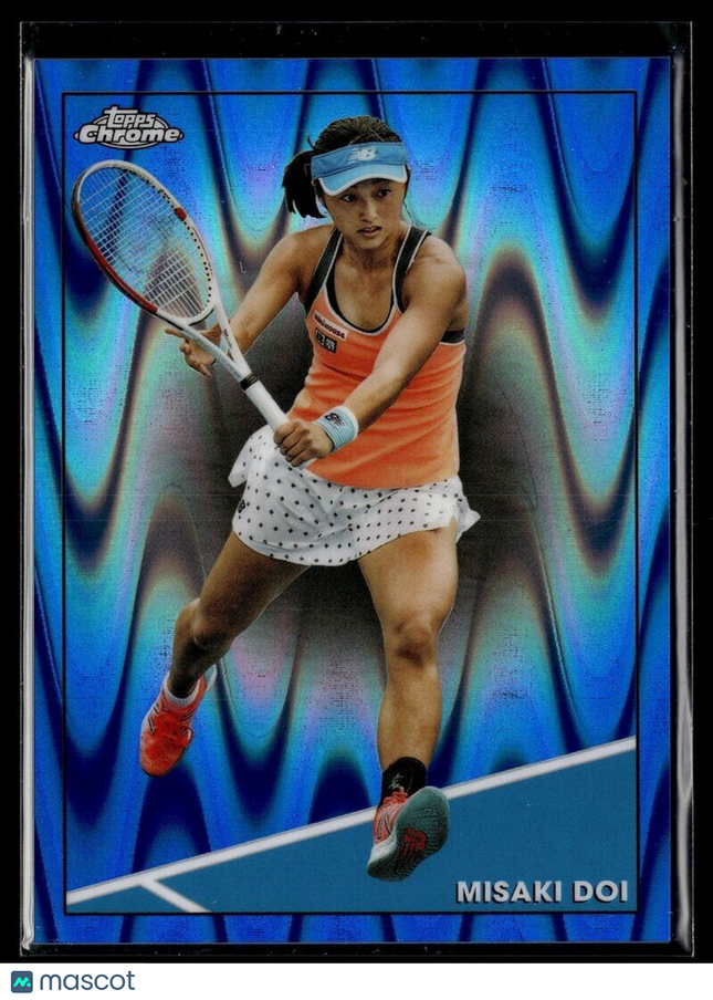 2021 TOPPS CHROME TENNIS BLUE RAY WAVE /99 19 Misaki Doi