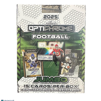 NFL 2025 Leaf Optichrome Football Jumbo Box