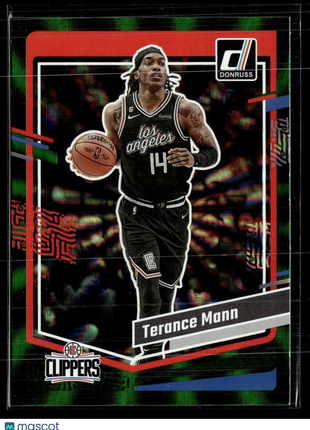 2023-24 DONRUSS GREEN SPIRAL 79 Terance Mann Los Angeles Clippers