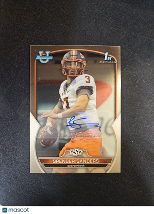 2022 Spencer Sanders Bowman U Chrome 1st Auto #81 Oklahoma State