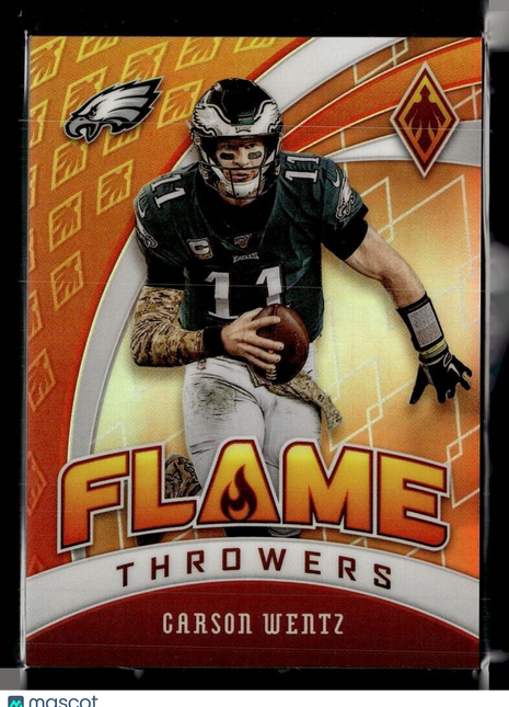 2020 PHOENIX ORANGE FLAME THROWERS /99 CARSON WENTZ EAGLES
