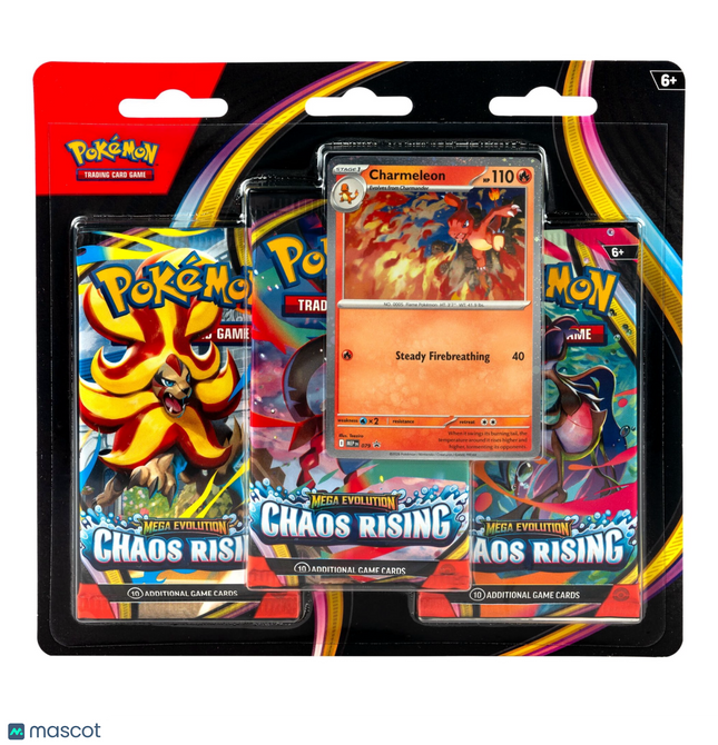 Pokemon Trading Card Games Mega Evolutions Chaos Rising 3-Pack Blister