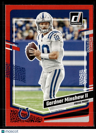 2023 DONRUSS RED PRESS PROOF 126 Gardner Minshew II - Indianapolis Colts
