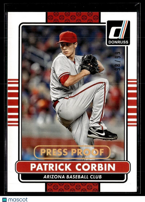 2015 DONRUSS GOLD PRESS PROOF /99 PATRICK CORBIN DBACKS
