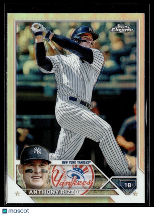 2023 TOPPS CHROME REFRACTOR 191 Anthony Rizzo - New York Yankees