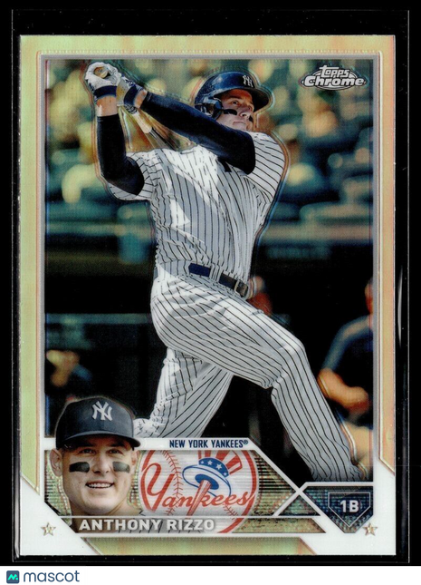 2023 TOPPS CHROME REFRACTOR 191 Anthony Rizzo - New York Yankees