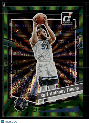 2023-24 DONRUSS GREEN SPIRAL 155 Karl-Anthony Towns Minnesota Timberwolves