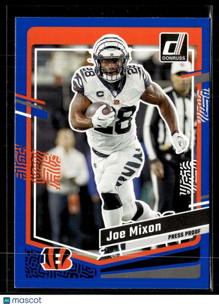 2023 DONRUSS BLUE PRESS PROOF 58 Joe Mixon - Cincinnati Bengals