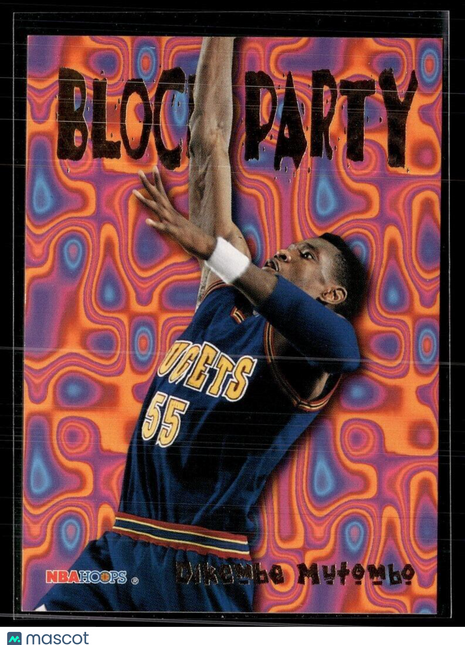 1995-96 NBA HOOPS BLOCK PARTY DIKEMBE MUTOMBO NUGGETS