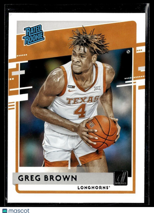 2021-22 CHRONICLES DRAFT DONRUS RATED ROOKIE GREG BROWN III TEXAS