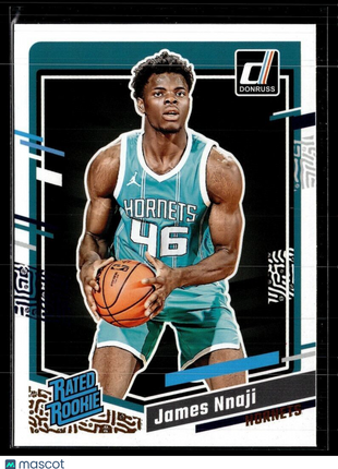2023-24 DONRUSS RATED ROOKIE 215 James Nnaji Charlotte Hornets