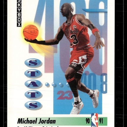 1991-92 SKYBOX STATS MICHAEL JORDAN BULLS