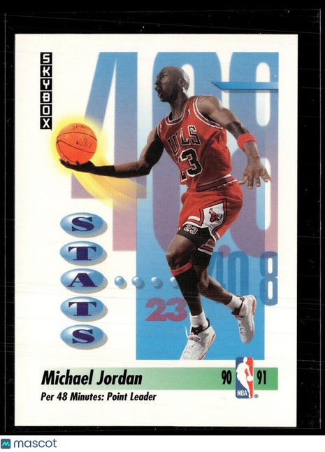 1991-92 SKYBOX STATS MICHAEL JORDAN BULLS