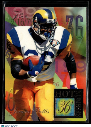 1994 FLAIR HOT NUMBERS JEROME BETTIS RAMS