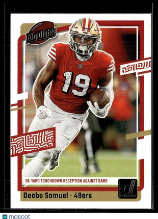 2023 DONRUSS THE HIGHLIGHTS DEEBO SAMUEL 49ERS