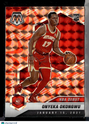 2020-21 MOSAIC ORANGE REACTIVE NBA DEBUT 274 Onyeka Okongwu - Atlanta Hawks