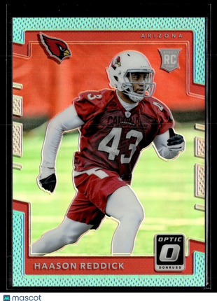2017 OPTIC AQUA 5/299 ROOKIE HAASON REDDICK CARDINALS