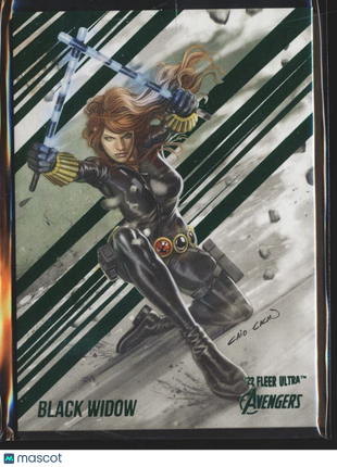 2022 FLEER ULTRA MARVEL AVENGERS GREEN 8 Black Widow