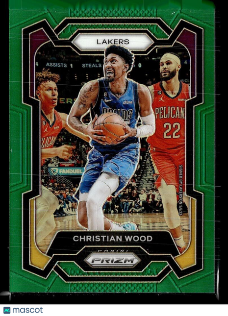 2023-24 PRIZM GREEN 245 Christian Wood Los Angeles Lakers