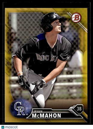 2016 BOWMAN GOLD /50 RYAN MCMAHON ROCKIES