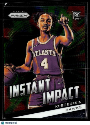 2023-24 PRIZM INSTANT IMPACT KOBE BUFKIN HAWKS