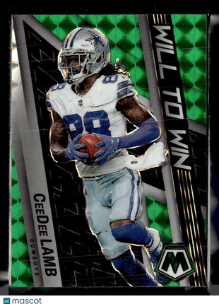 2022 MOSAIC GREEN WILL TO WIN CEEDEE LAMB COWBOYS