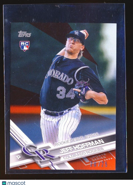2017 TOPPS MINI ORANGE /25 ROOKIE DEBUT JEFF HOFFMAN ROCKIES