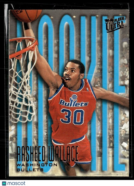 1995-96 FLEER ULTRA ROOKIE RASHEED WALLACE BULLETS